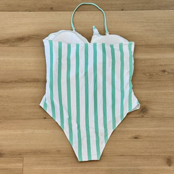 NWOT* Shein One-Piece Striped Swimsuit with Detachable Halter Strap - Women's XL - Picture 3 of 4